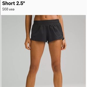 Black lululemon shorts
